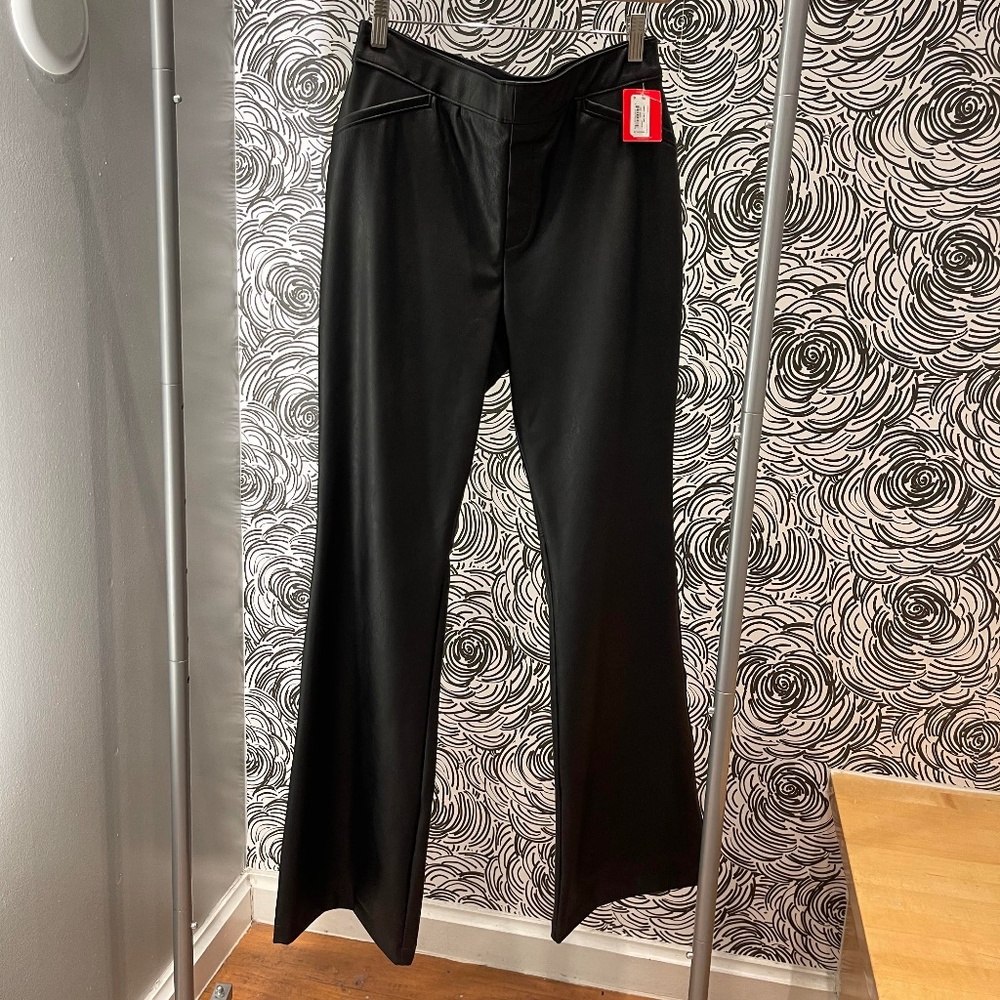SPANX Leather-Like Flare Pant NWT